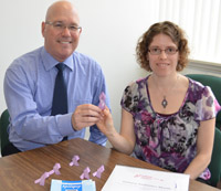 Susan Harrison, the executive director of the Epilepsy and Seizure Disorder Resource Centre for South Eastern Ontario, is pictured here with Leeds-Grenville MPP Steve Clark. Harrison was one of many epilepsy community advocates who met with politicians as part of Epilepsy Awareness Month. 