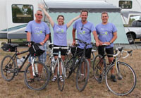 Last year’s Cycle for Olly bike-riders, from left to right, Paul Jeffs, Deb Fawcett, David Himsworth and Brian Kennedy.