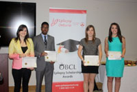 OBCL Scholars (Left to right): Suzanne McGuire, Alexander Johnson, Kirsten Leusink and Chloe Gallagher.