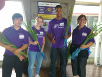 Epilepsy Ontario and Epilepsy York Region representatives are selling gladioli at two Toronto subway stations this week.