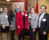 Left to right, Epilepsy Ontario executive director Rozalyn Werner-Arcé, Health and Long-Term Care Minister Deb Matthews, Opposition health critic Christine Elliot and Epilepsy Ontario treasurer Gino Piazza are seen here during Epilepsy Action Day at Queen’s Park.  