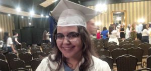 Andreia Real is seen here at her recent high-school graduation.